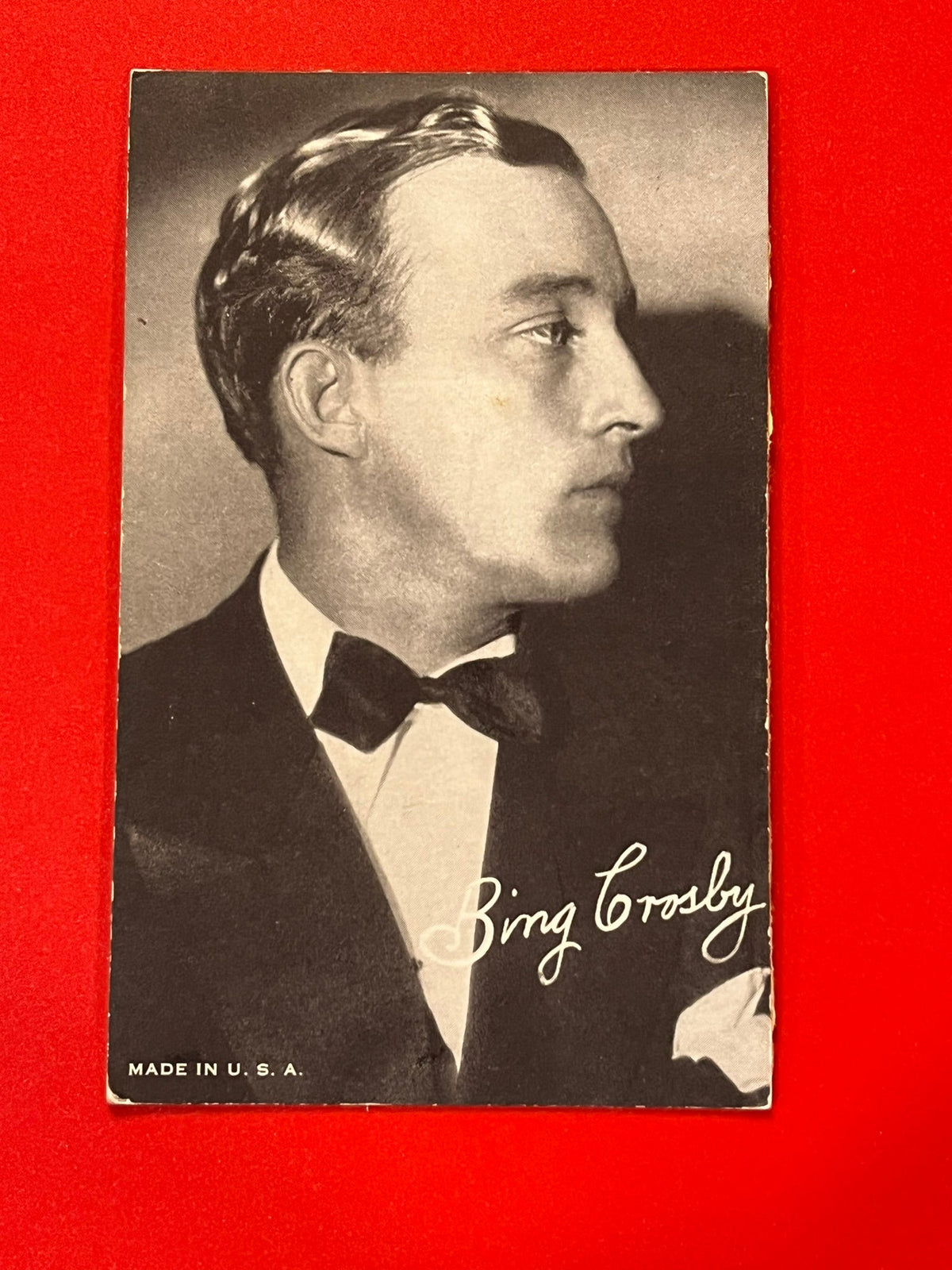 Bing Crosby Promo Card - profile