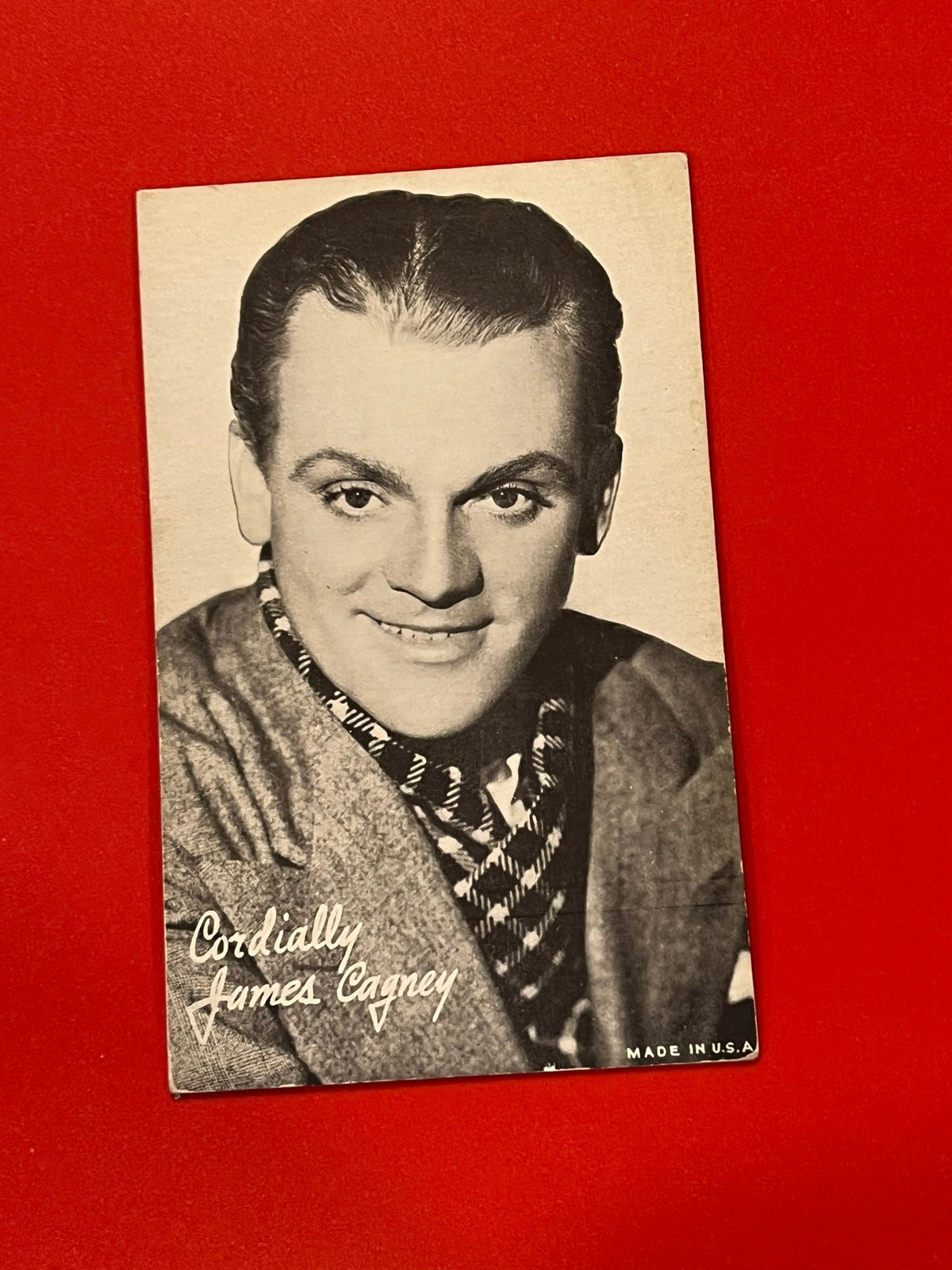 James Cagney promo card.