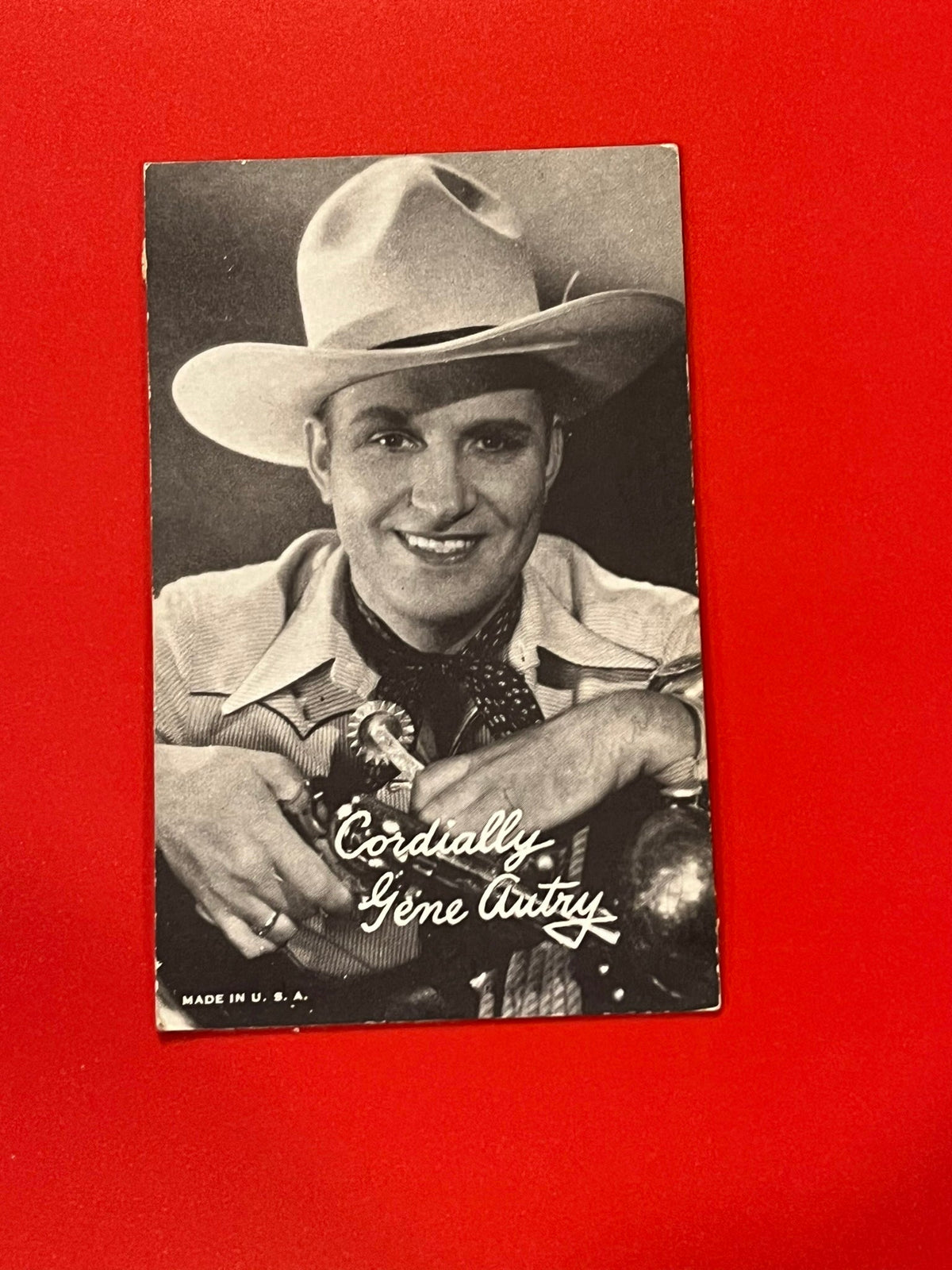 Gene Autry promo card.